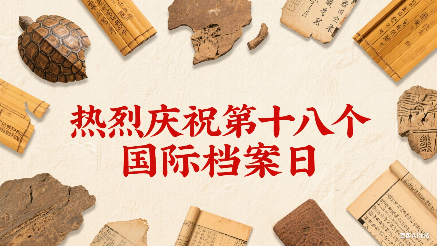 制作档案日海报