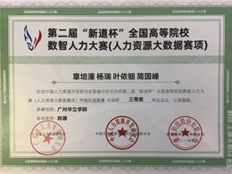 全国高校数智人力大赛获奖证书