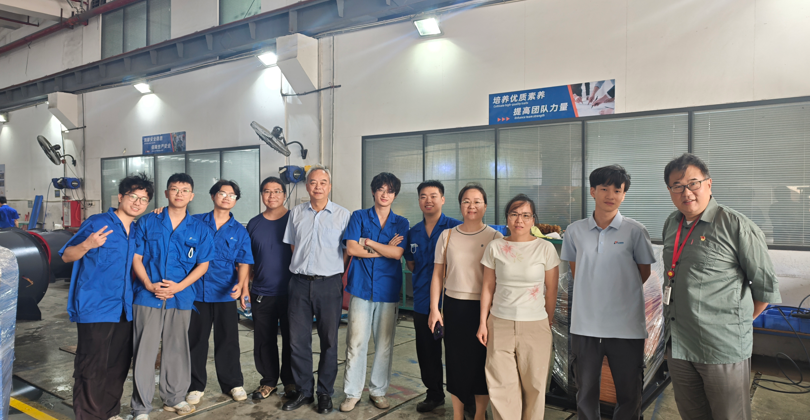 学院领导前往九洲风机参观营销中心与生产线中心