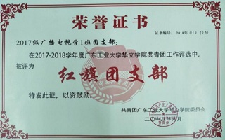 2017级广播电视学1班荣获“红旗团支部”