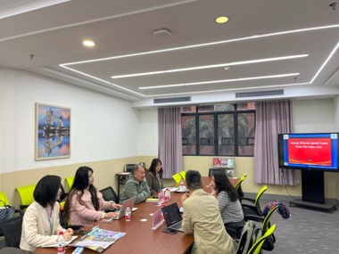 Representatives from California State University, Chico, visited the International School of Guangzhou Huali College