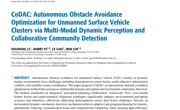 优秀学术论文成果展示2：CoDAC: Autonomous Obstacle Avoidance Optimization for Unmanned Surface Vehicle Clusters via Multi-Modal Dynamic Perception and Collaborative Community Detectio