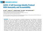 优秀学术论文成果展示7：AASSI: A Self-sovereign Identity protocol with Anonymity and Accountability