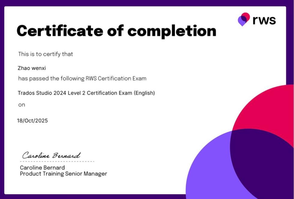 A certificate of completion with colorful circles
AI-generated content may be incorrect.