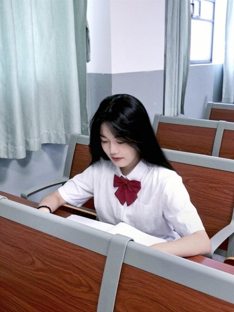 我在教室看书