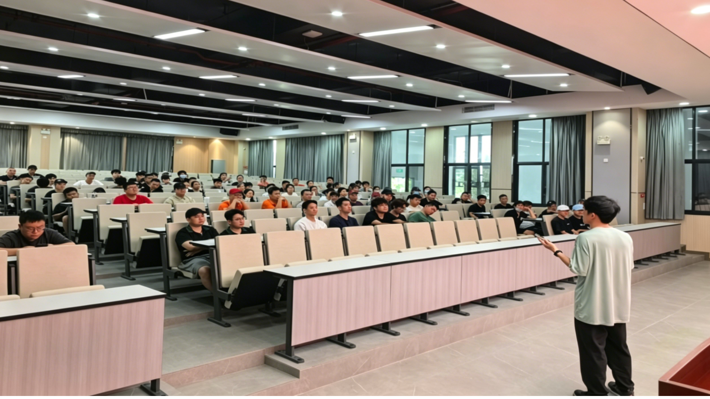 图4：总务处膳食科梁振宇老师就5月份学生投诉情况进行通报